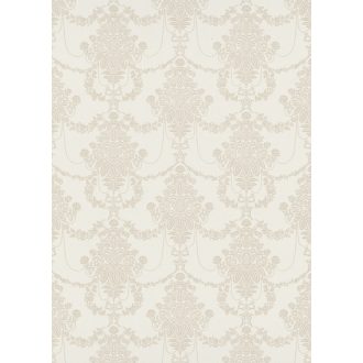   Finoman kidolgozott klasszikus barokk díszítőminta krém bézs és bézsarany tónus tapéta