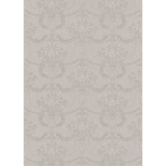   Finoman kidolgozott klasszikus barokk díszítőminta bézs szürke és ezüst tónus tapéta