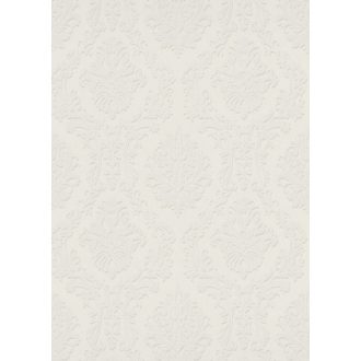   Klasszikus damaszt hatású barokk díszítőminta krémfehér és krémszín tónus tapéta