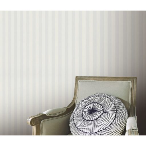Damaszt hatású klasszikus francia csíkos minta szürkésfehér és ezüstszürke tónus tapéta