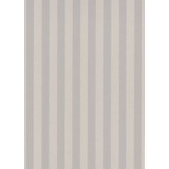   Damaszt hatású klasszikus francia csíkos minta szürkésbézs/szürkésbarna és ezüst tónus tapéta