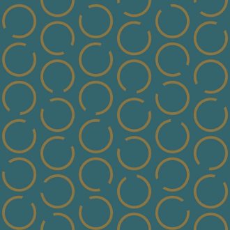   A deco töltődik a körök sokasodnak egyszerűségében nagyszerű nyitott körminta petrol arany fémes hatás tapéta