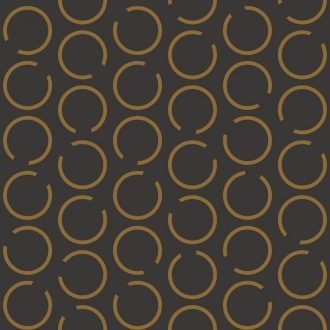   A deco töltődik a körök sokasodnak egyszerűségében nagyszerű nyitott körminta anracit arany fémes hatás tapéta