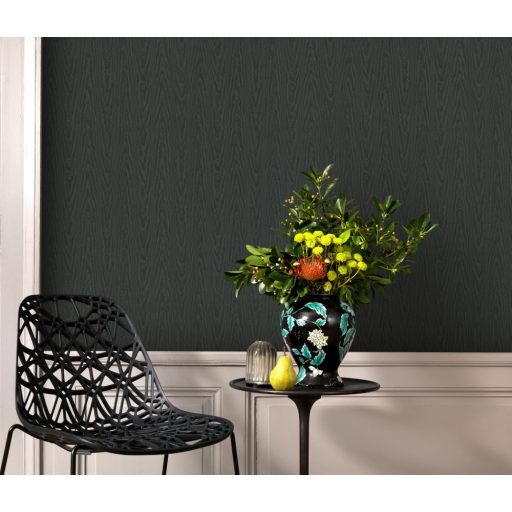 Kidomborodik a szépség - klasszikus relief minta fekete és ezüst tónus tapéta