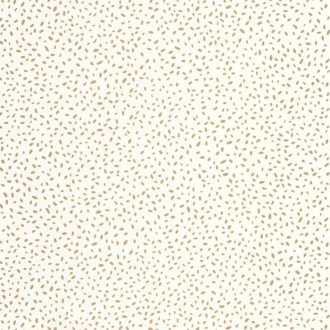   Szabálytalanul elhelyezkedő partikuláris részek mintája fehér és arany tónus fémes hatás tapéta