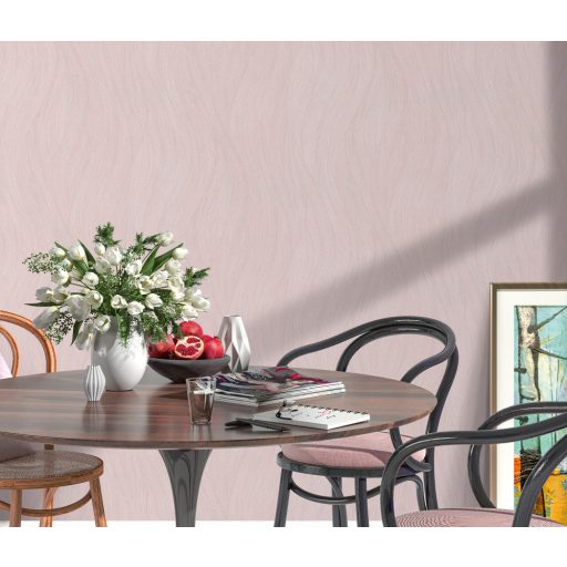 Könnyed hullámos design - Dinamikus vizuális élmény rózsaszín tónus fémes hatás tapéta