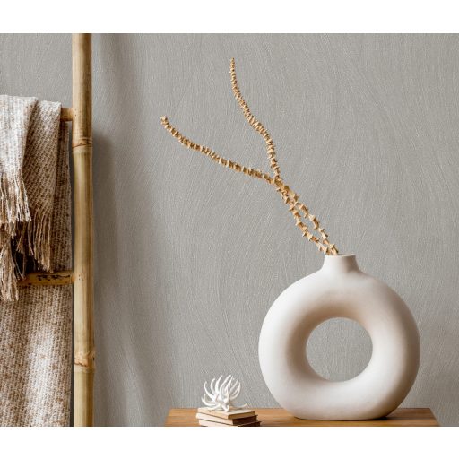 Könnyed hullámos design - Dinamikus vizuális élmény barna és ezüst tónus fémes hatás tapéta