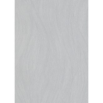   Könnyed hullámos design - Dinamikus vizuális élmény világosszürke és ezüst tónus fémes hatás tapéta