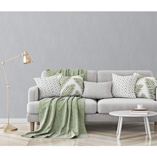 Könnyed hullámos design - Dinamikus vizuális élmény világosszürke és ezüst tónus fémes hatás tapéta