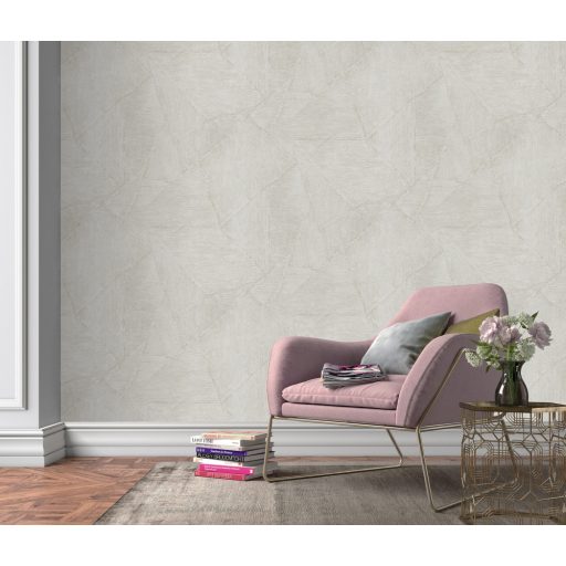 Puha szarvasbőrre emlékeztető Patch design váltakozó struktúra bézs és szürkésbézs tónus irizáló hatás tapéta