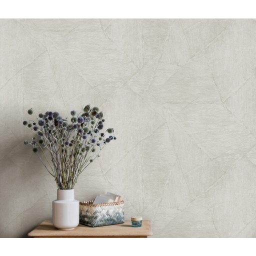 Puha szarvasbőrre emlékeztető Patch design váltakozó struktúra bézs és szürkésbézs tónus irizáló hatás tapéta