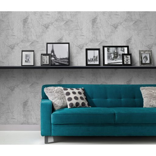 Puha szarvasbőrre emlékeztető Patch design váltakozó struktúra szürke tónus irizáló hatás tapéta