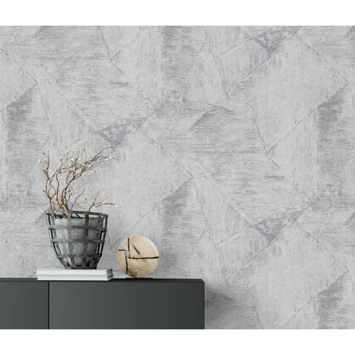 Puha szarvasbőrre emlékeztető Patch design váltakozó struktúra szürke tónus irizáló hatás tapéta