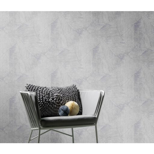 Puha szarvasbőrre emlékeztető Patch design váltakozó struktúra világosszürke és szürke tónus irizáló hatás tapéta