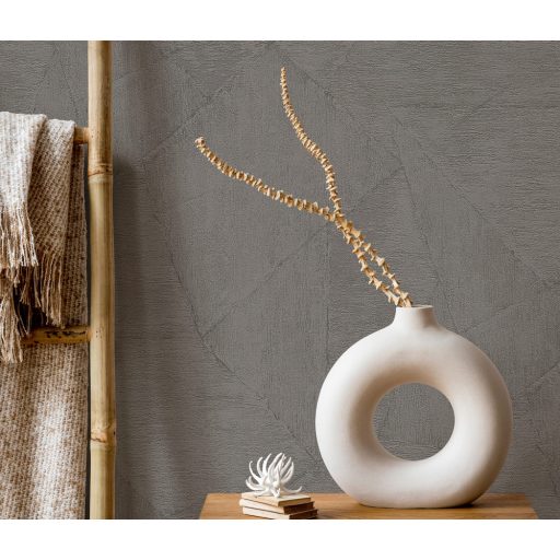 Puha szarvasbőrre emlékeztető Patch design váltakozó struktúra sötétszürke és szürkésbarna tónus irizáló hatás tapéta