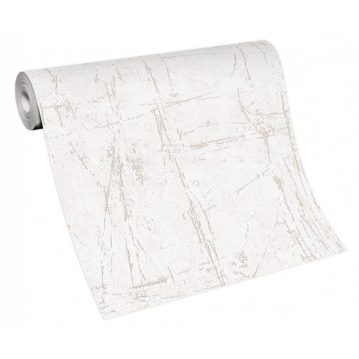 Scratch design - szabálytalan karcolt élénk struktúrminta bézs és arany tónus finom fémes hatás tapéta