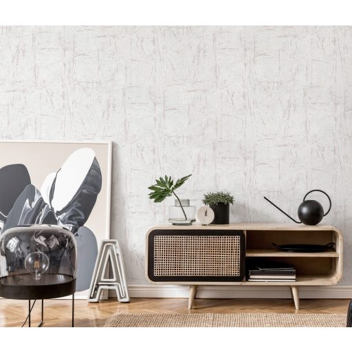 Scratch design - szabálytalan karcolt élénk struktúrminta rózsaszín/rosé tónus finom fémes hatás tapéta