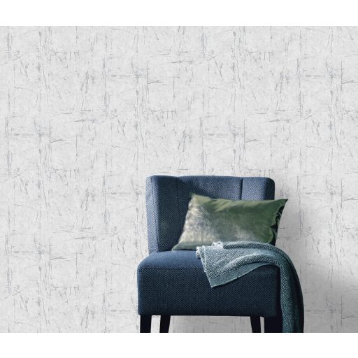 Scratch design - szabálytalan karcolt élénk struktúrminta világosszürke és ezüst tónus finom fémes hatás tapéta