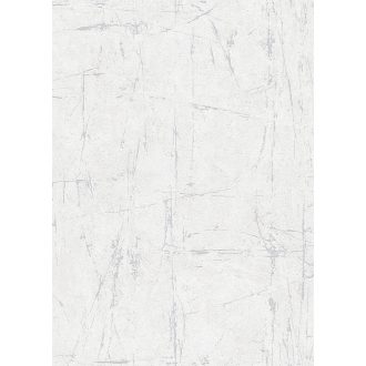   Scratch design - szabálytalan karcolt élénk struktúrminta szürkésfehér és ezüst tónus finom fémes hatás tapéta