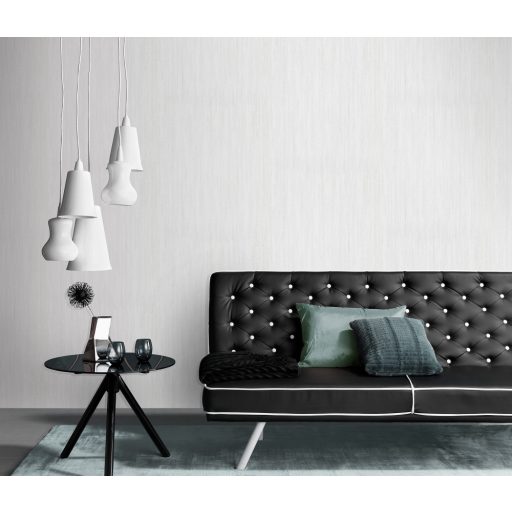 Természetes és elegáns egyszínű strukturminta finom csíkos megjelenés fehér/törtfehér tónus tapéta