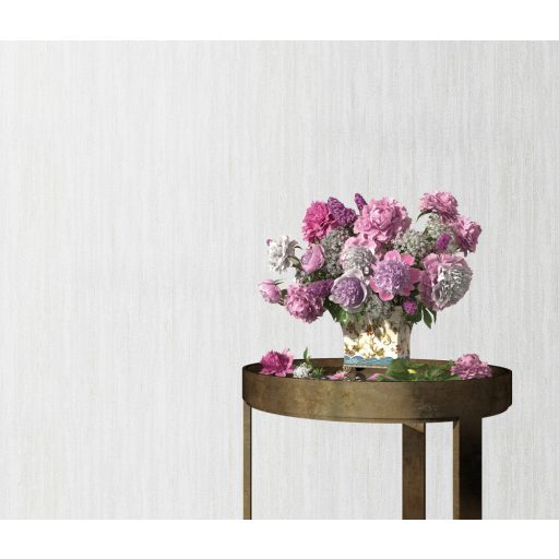 Természetes és elegáns egyszínű strukturminta finom csíkos megjelenés fehér/törtfehér tónus tapéta