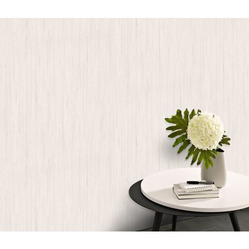 Természetes és elegáns egyszínű strukturminta finom csíkos megjelenés krém és világosbézs tónus tapéta