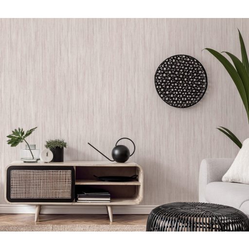 Természetes és elegáns egyszínű strukturminta finom csíkos megjelenés rózsaszín/rosé tónus tapéta