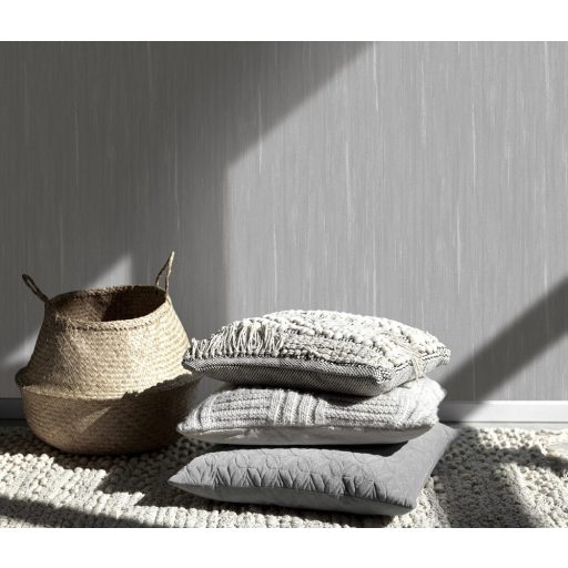 Természetes és elegáns egyszínű strukturminta finom csíkos megjelenés szürke/sötétszürke és ezüst tónus tapéta