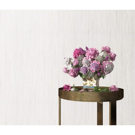 Természetes és elegáns egyszínű strukturminta finom csíkos megjelenés krém és krémszürke tónus tapéta