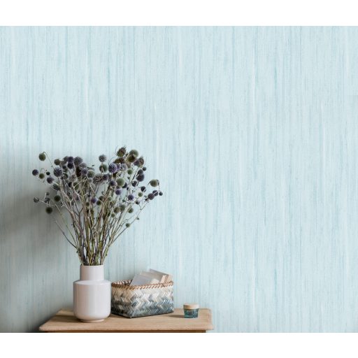 Természetes és elegáns egyszínű strukturminta finom csíkos megjelenés türkizkék tónus tapéta