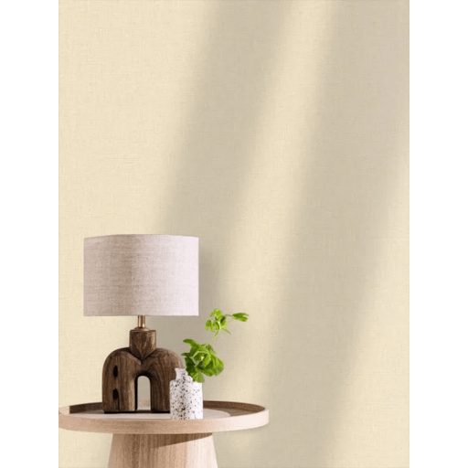 Természetes egyszínű vászonstruktúra bézs/zabszín tónus tapéta