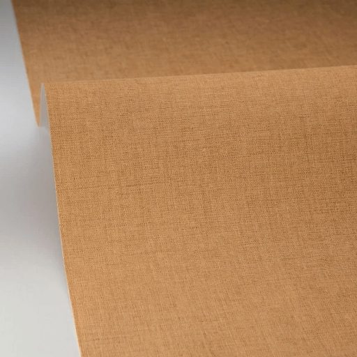 Természetes egyszínű vászonstruktúra borostyán tónus tapéta