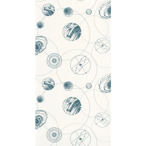 Caselio Young and Free 103256097 Asztro Trend Bolygók Galaxisok fehér kék árnyalatok tapéta