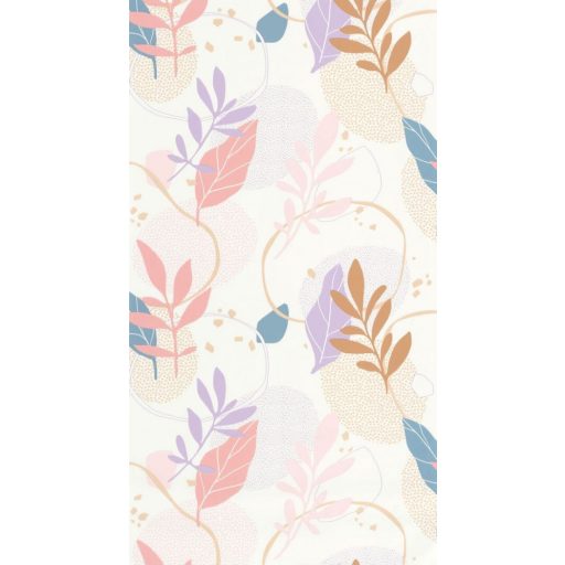 Caselio Young and Free 103262040 BE YOURSELF Élénk geometrikus növény motívum krém rózsaszín sárga színes tapéta