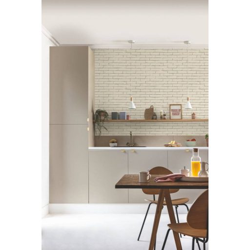 Caselio Young and Free/Kitchen Box 103290001 Ipari stílus utcai varázs natur téglafal krémfehér szürke tapéta