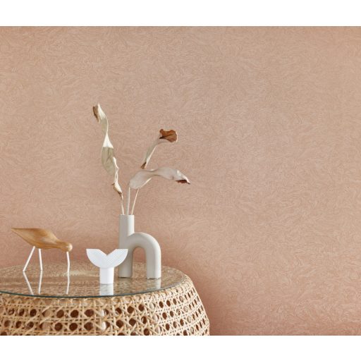 Háromdimenziós dinamikus márványminta csillogó és fényes hatás barna és bronz/roségold/ tónus tapéta