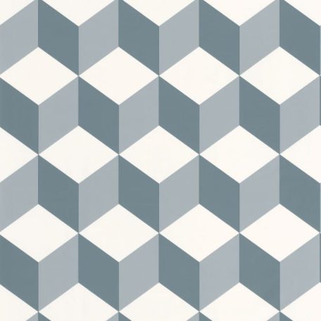 Caselio Young and Free 103326069 BE HAPPY Térhatású geometriai minta fehér kék szürke tapéta