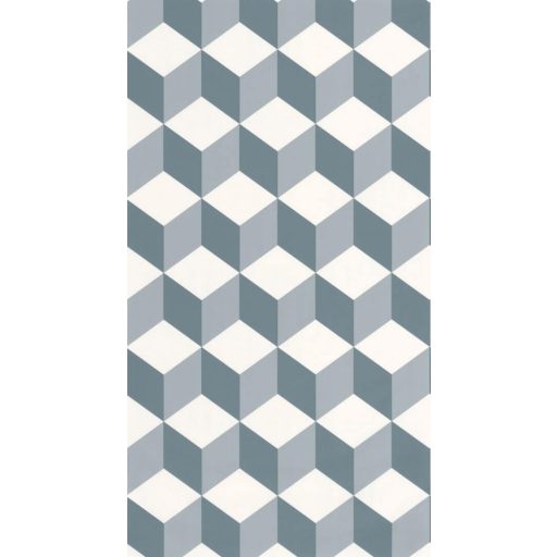 Caselio Young and Free 103326069 BE HAPPY Térhatású geometriai minta fehér kék szürke tapéta