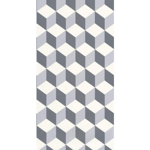 Caselio Young and Free 103329010 BE HAPPY Térhatású geometriai minta fehér szürke sötétszürke tapéta