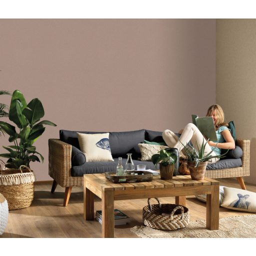 Modern és stílusos strukturált egyszínű minta barna/mokkabarna tónus tapéta