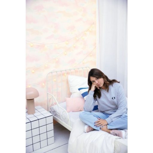 Caselio Young and Free 103364040 FIND YOUR PARADISE Natur Költői felhőmintázat krém nyers bézs/barna rózsaszín tapéta