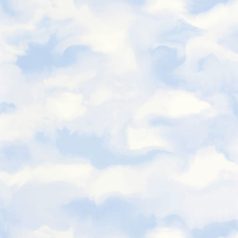   Caselio Young and Free 10336600 FIND YOUR PARADISE Natur Költői felhőmintázat krémfehér kék árnyalatok tapéta