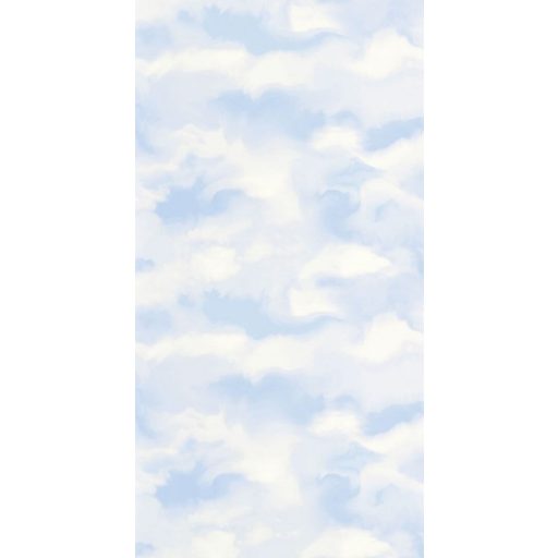 Caselio Young and Free 10336600 FIND YOUR PARADISE Natur Költői felhőmintázat krémfehér kék árnyalatok tapéta