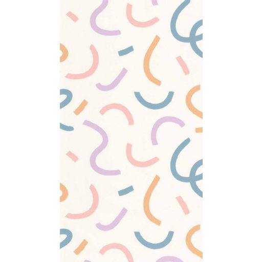 Caselio Young and Free 103394028 GOOD VIBES ONLY Grafkius Szines spagetti graffiti fehér rózsaszín sárga lila kék tapéta