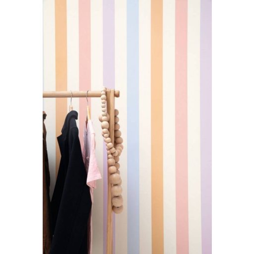 Caselio Young and Free 103404021 STAY POSITIVE Színes csíkos "nyaralós" minta gyümölcsös fagylalt színek tapéta