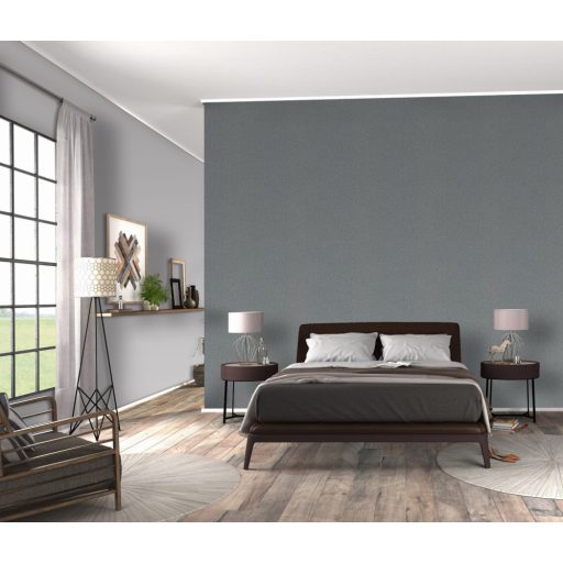 Strukturált felületű fénylő mintarészek uni minta szürke/sötétszürke és ezüst tónus tapéta