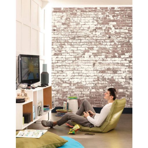 Caselio Young and Free 103431903 POETIC WALL Ipari stílus indusztriális hangulatú kopott téglafal bézs árnyalatok krémfehér falpanel