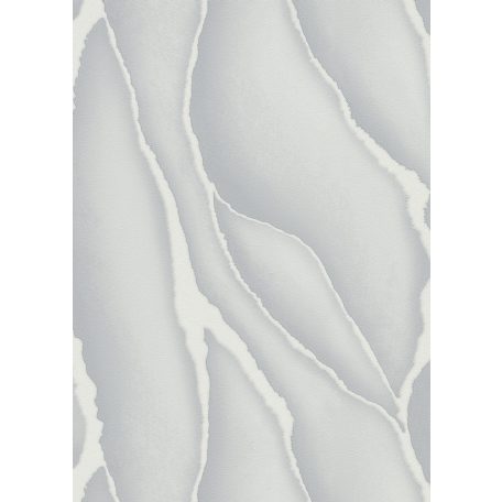 Megdöbbentő és szokatlan háromdimenziós márvány megjelenítés szürke fehér és fehérezüst tónus fémes hatás tapéta