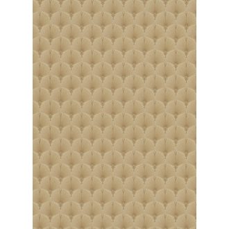   Klasszikus apró virágos motívum Art Deco stílusjegyekkel 3D arany tónus tapéta