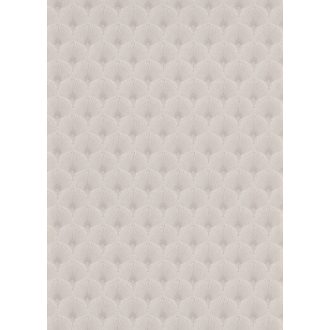   Klasszikus apró virágos motívum Art Deco stílusjegyekkel 3D barna/szürkésbarna tónus tapéta